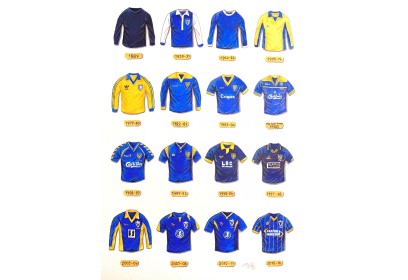 AFC Wimbledon Retro Shirts Wall Art Print
